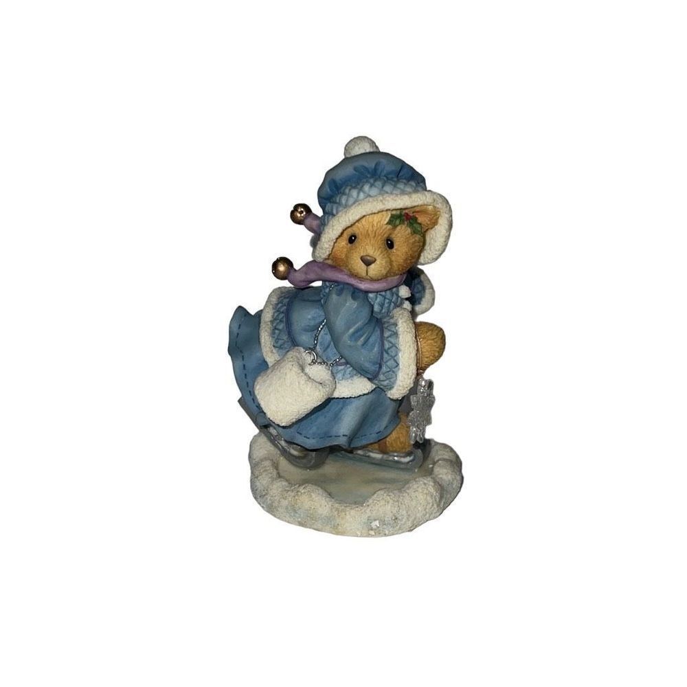 Enesco Cherished Teddies Candace Winter Figurine Skating on Holiday Joy 1997